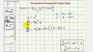 Ex: Derivatives Using the Chain Rule Involving an Exponential Function with Base e