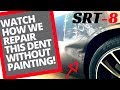 WATCH HOW THIS DODGE CHALLENGER SRT-8 DENT GETS REPAIRED WITHOUT PAINTING!