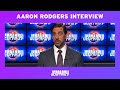 Aaron Rodgers: Full Jeopardy! Guest Host Exclusive Interview | JEOPARDY!