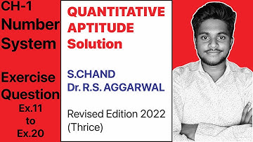1.10 | Dr. R.S. Aggarwal Quantitative Aptitude SOLUTION | Chaper 1 Number System | Exercise Question