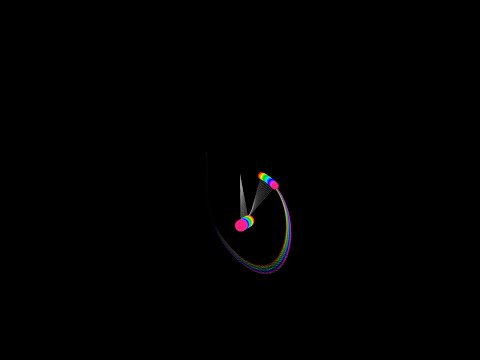 Rainbow Chaos - Multiple Double Pendulum Motion