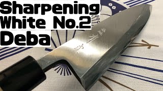 Sharpening a 210mm Tsukiji Aritsugu Ai-Deba