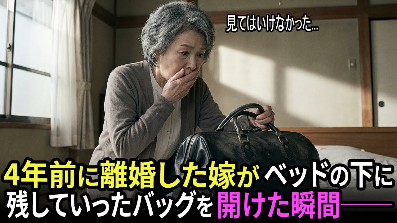 4年前に離婚した嫁がベッドの下に残していったバッグを開けた瞬間──