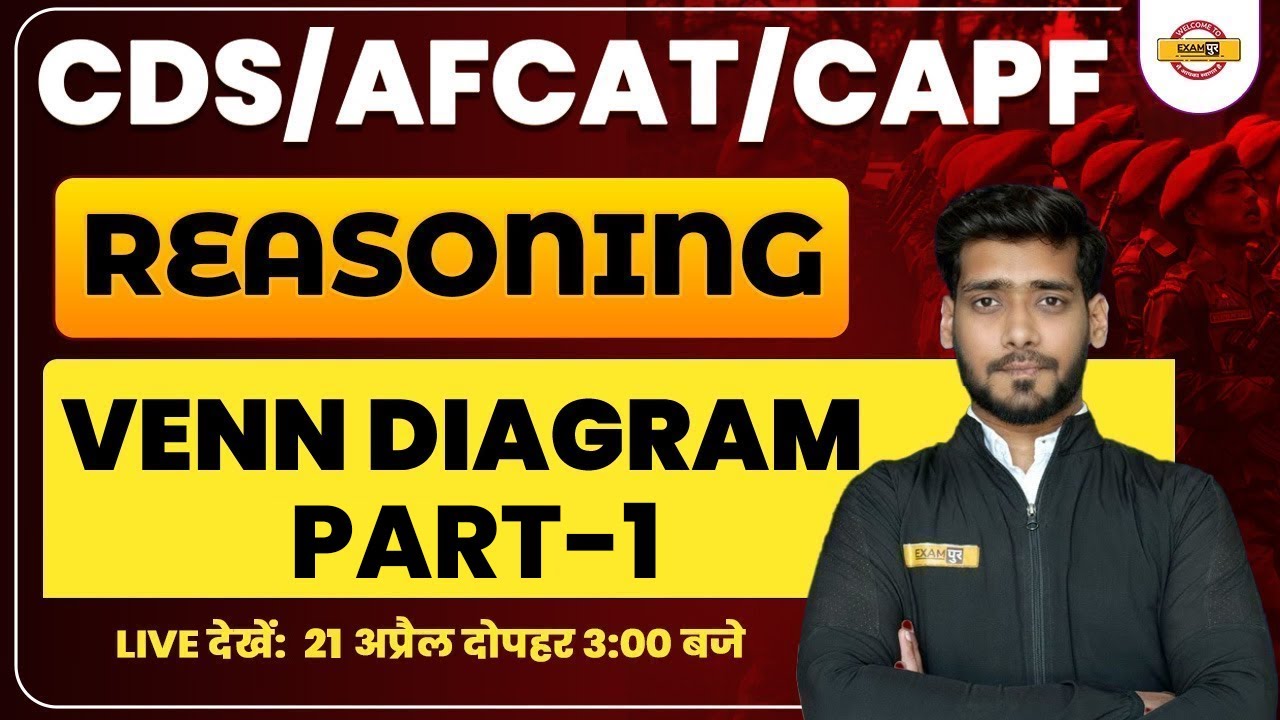 CDS/AFCAT/CAPF || REASONING CLASS || VENN DIAGRAM PART-1|| BY SHASHANK