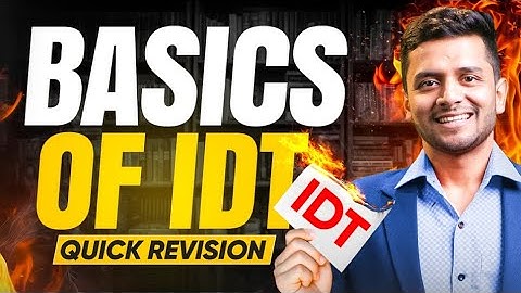 CMA Inter IDT Basic Concepts Students Always Get Wrong | FastTrack Fix!