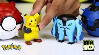 DIY Ben 10 Ultimate Canonbolt vs Pokémon pikachu game