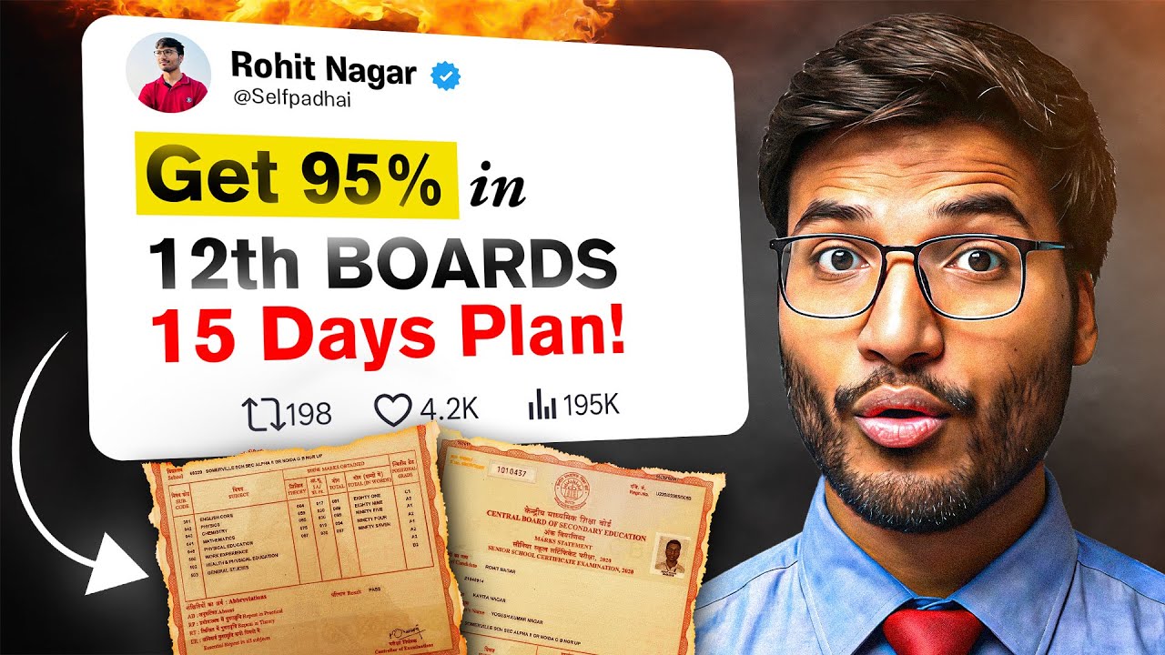 Class 12 BOARDS : 60% to 95% in Last 15 Days — Full Plan !! - YouTube