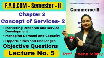 F.Y.B.COM || Commerce 2 || Semester 2 | Chapter 2 | Concept of Services 2 | Lecture No. 5 |