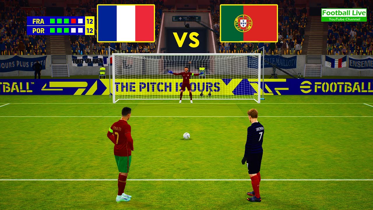 eFootball 2022 France Vs Portugal Penalty Shootout Ronaldo vs Mbappe 