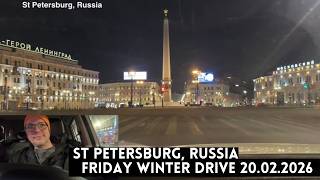 Download Lagu St Petersburg, Russia Friday Winter Night Drive! Chat and Music | 20.02.2026 MP3
