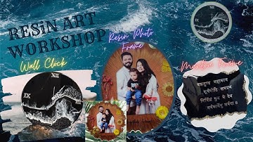 Easy DIY Epoxy Resin Clock - Ocean Clock - Workshop Process Video by HiART24