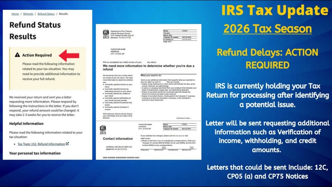 2026 IRS TAX REFUND UPDATE - NEW Tax Season, Rejected Tax Returns, Delays, Transcripts, Notices