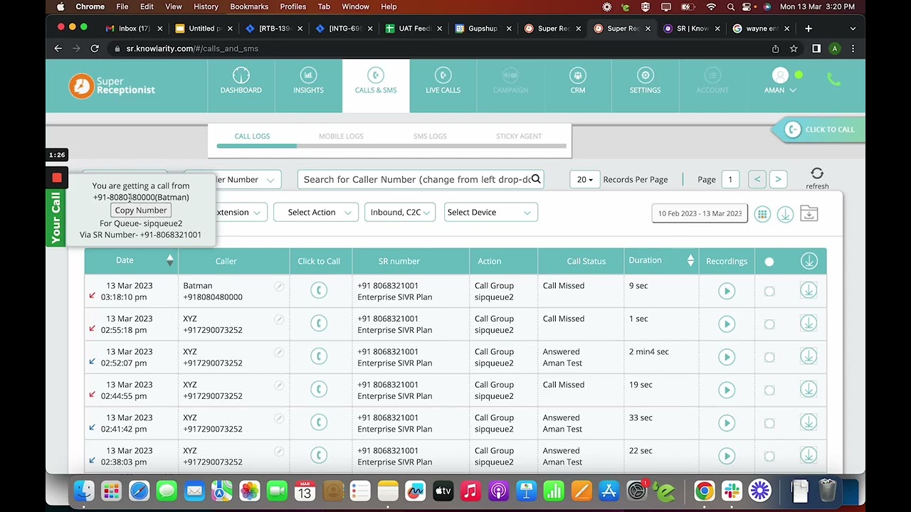 Knowlarity Click2Call Widget