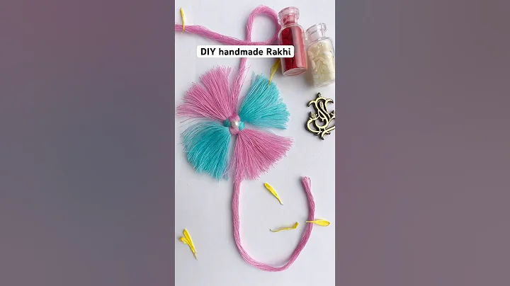 DIY handmade Rakhi #rakhi making at home #macrame rakhi#trending #shorts#youtube thumbnail
