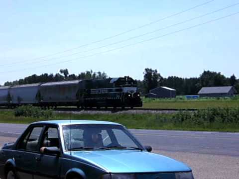 The WN Train Heading North into Chetek, WI. Video by my dad.