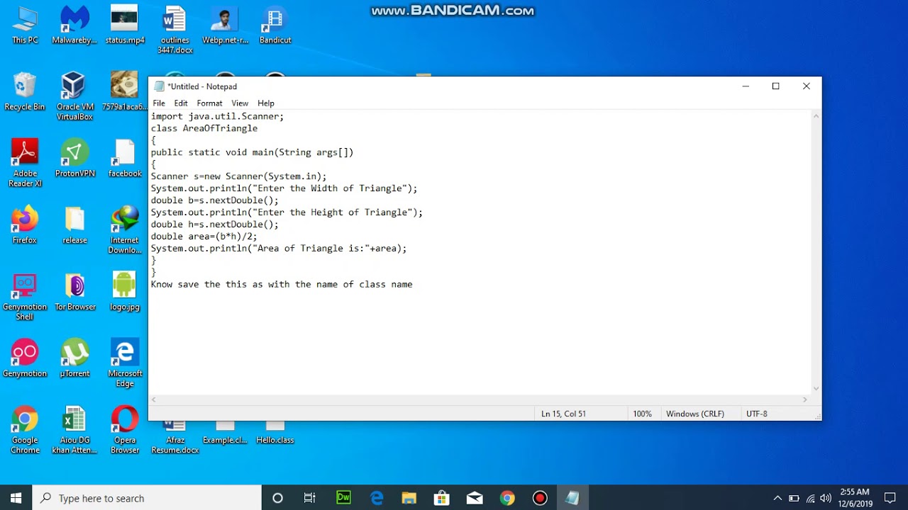 How to get area of triangle using java language 2020 tutorial latest ...