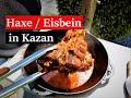 Haxe / Eisbein und Tomatensuppe aus dem Kazan oder Dutch Oven. Pork knuckle  German Recipes Рулька