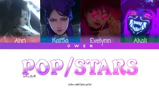 K/DA - POP/STARS (color coded lyrics pt-br)