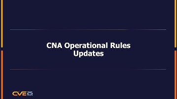 CNA Operational Rules Revision