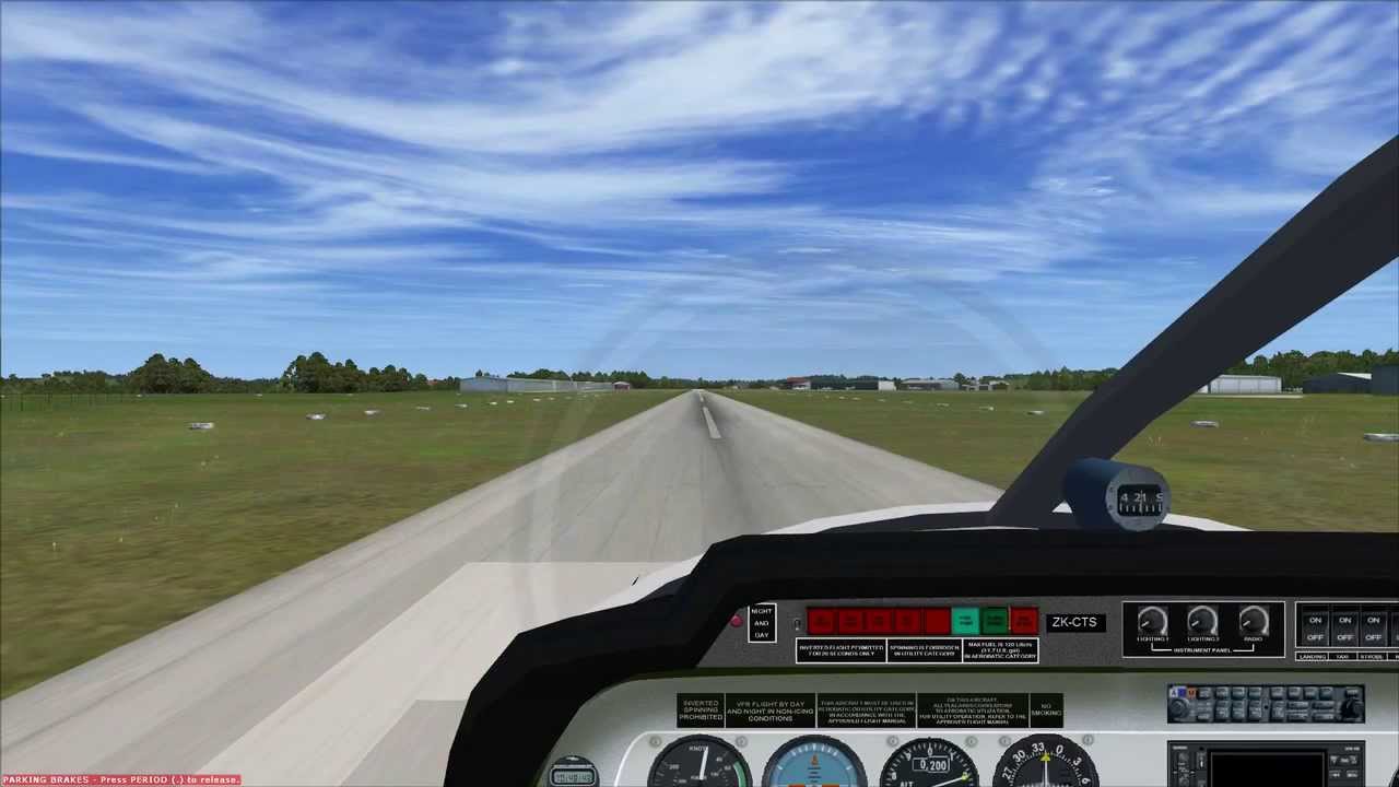 FSX NZNE Take off and crazy Flight with Failed emergency landing.