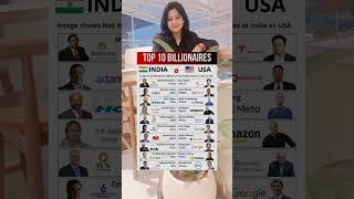 Celebrity India vs USA Billionaires 💰| Top 10 Richest India vs USA |  Rich List 2026 #rich #india #usa Net Worth