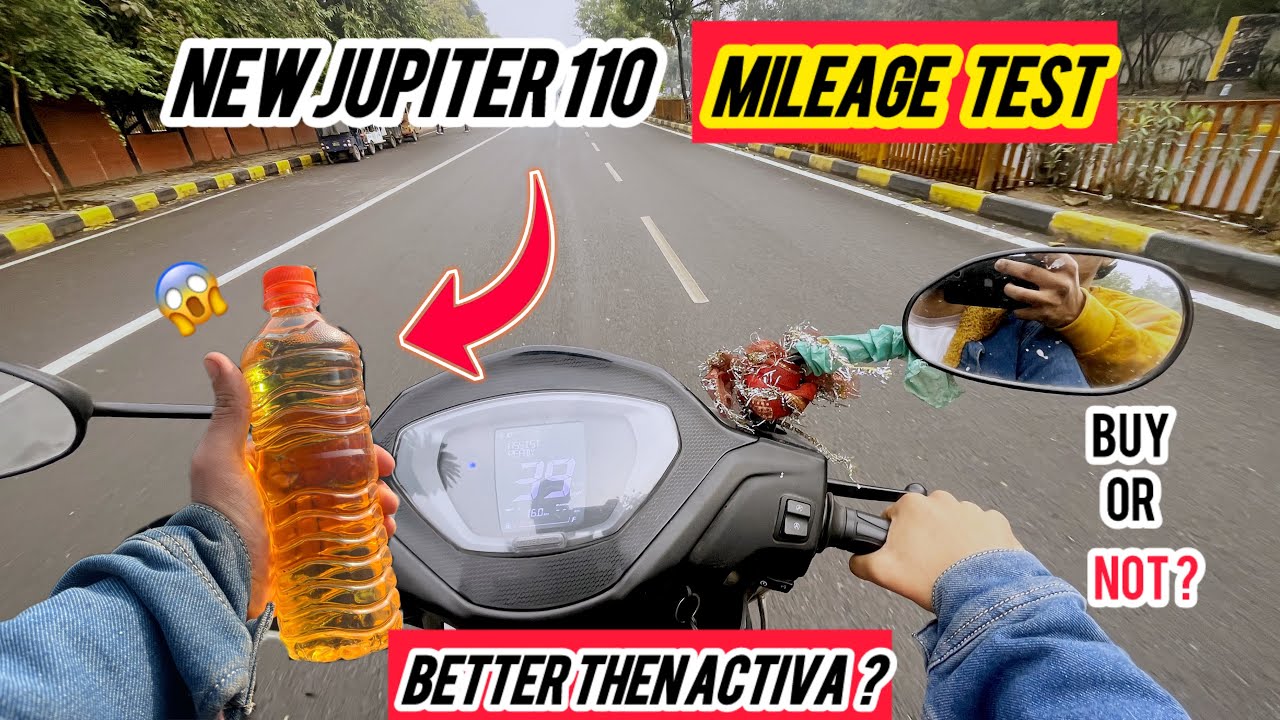 TVS Jupiter 110 - 1 Litre Mileage Test! 😱 Real Results!😱 