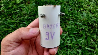 Bateria de 9V Caseira feito com Materiais Recicláveis