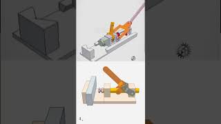 Part clamping device!#mechanicalprinciples #mechanicalanimation #mechanicalmotion #MechanicalDesign