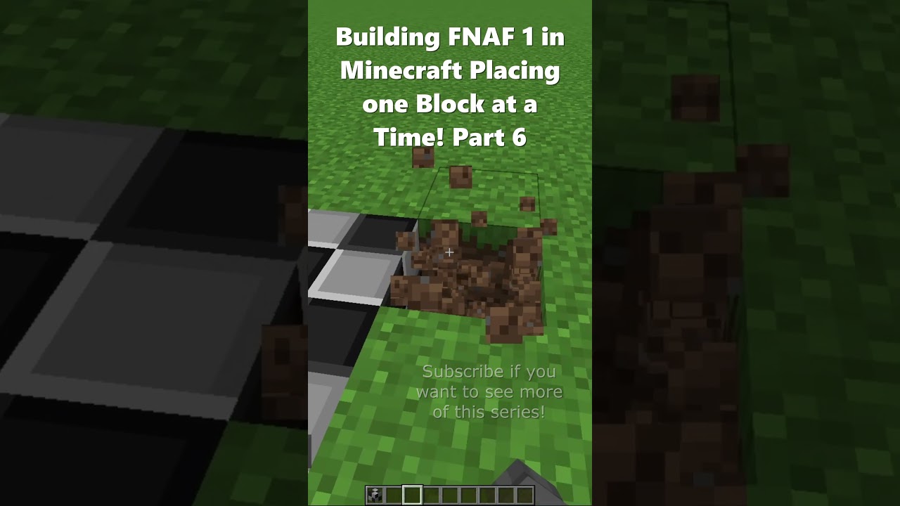 Building FNAF 1 in Minecraft Placing one Block at a Time! Part 6