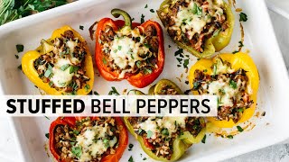 STUFFED PEPPERS | stuffed bell peppers recipe + meal prep tips screenshot 1