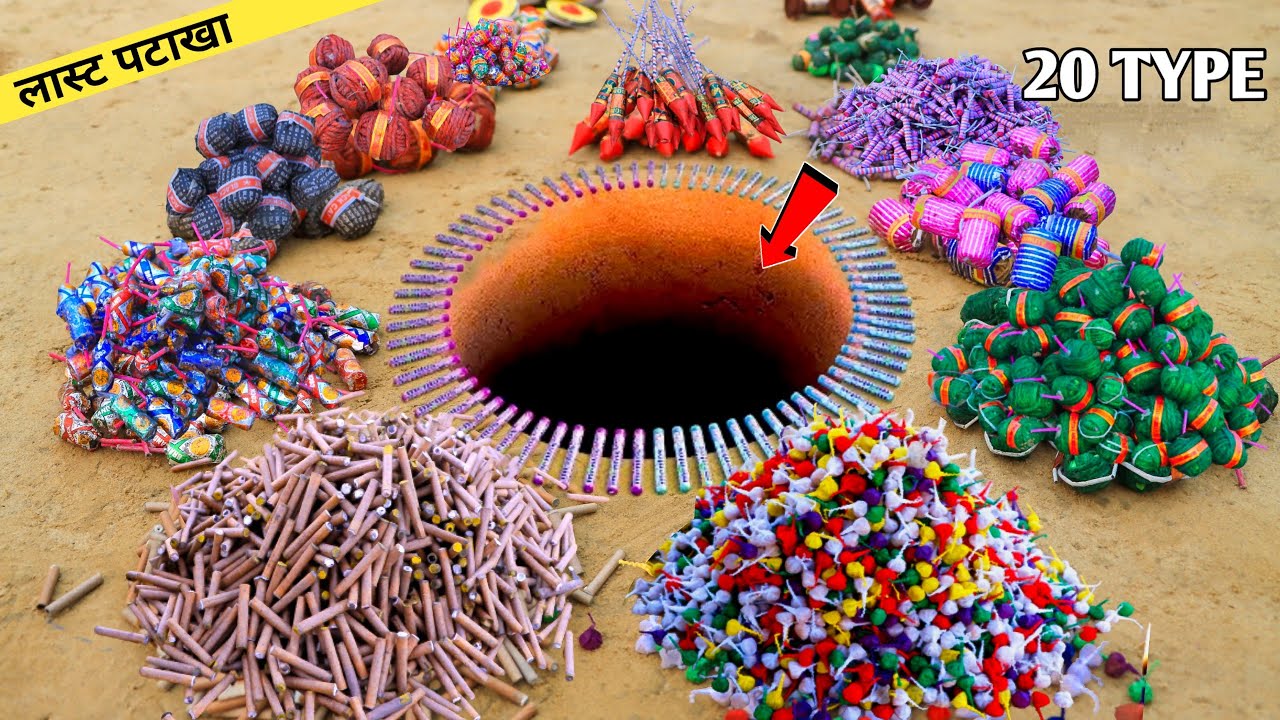 20 Different Various Types of Firecrackers Testing at Once Time Fire  Diwali Cracker Testing 2023