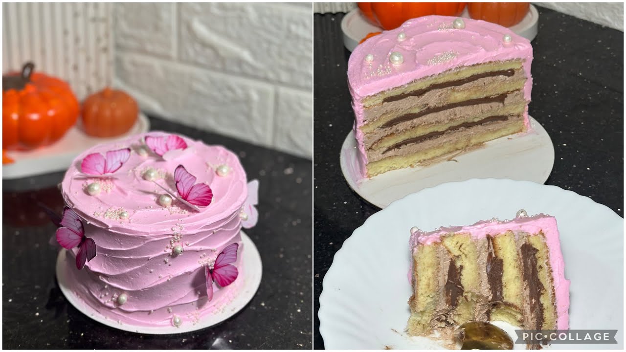 ميني كيك 12 سنتم اللي طلبتوه مني بتزيين يهبل  مع سعر البيع 🩷😍 ادخلي تتعلمي باطل مع الشاف اية 