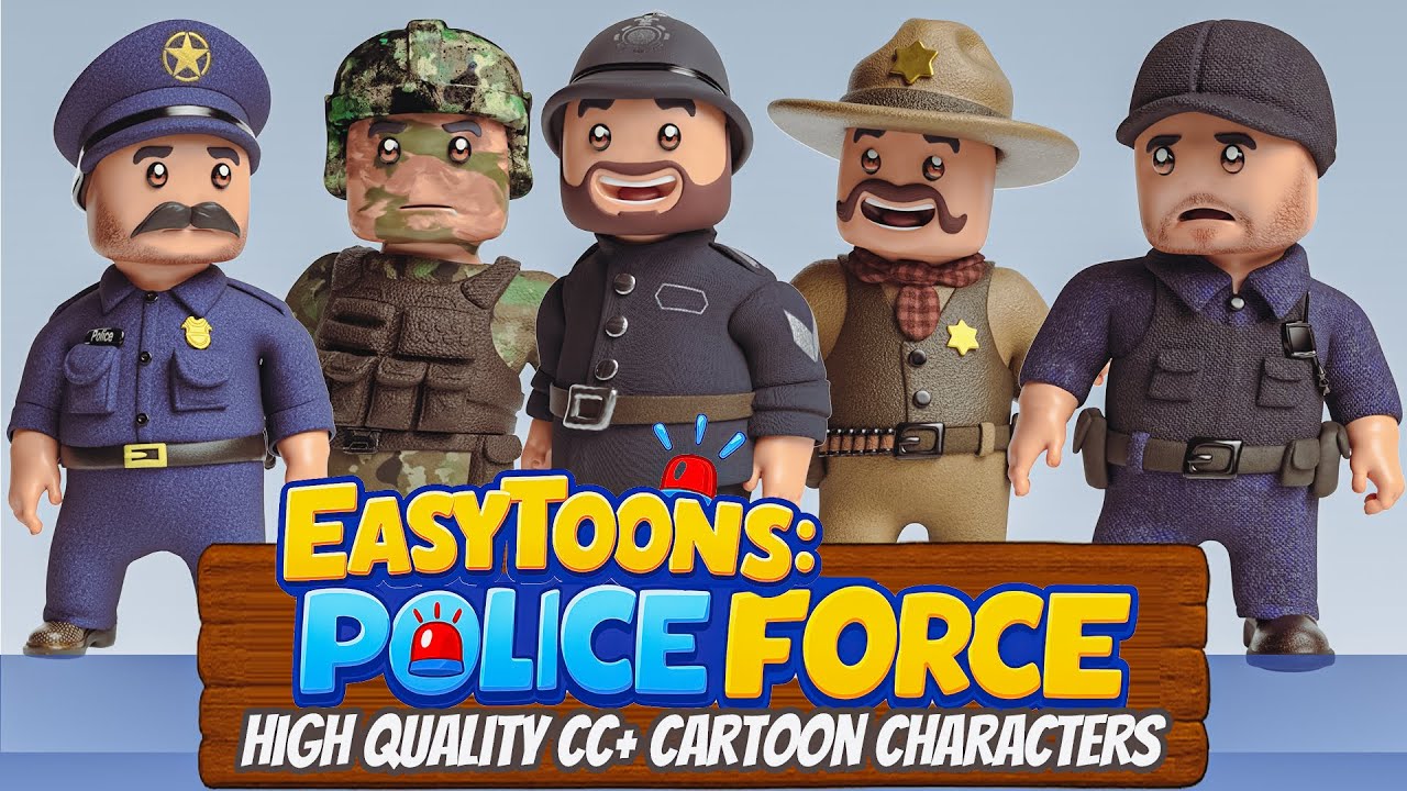 EasyToons: Police Force – Stylized 3D Characters for Reallusion CC4