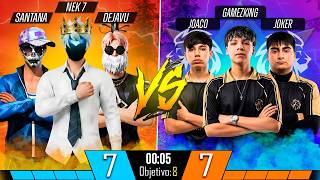 ME ENFRENTO A LOS CAMPEONES DEL MUNDO CON DEJAVU Y SANTANA 😱🔥 FREE FIRE