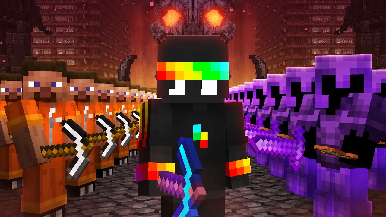 1000 Players Simulate PRISON in Hardcore Minecraft
