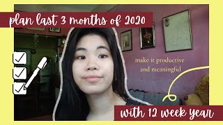 Plan last 3 months of 2020 with 12 Week Year