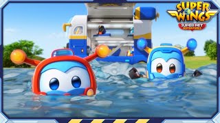 [SUPERWINGS7] Wild Waterslide with Hippos | Superwings Superpet Adventures | S7 EP08 | Super Wings