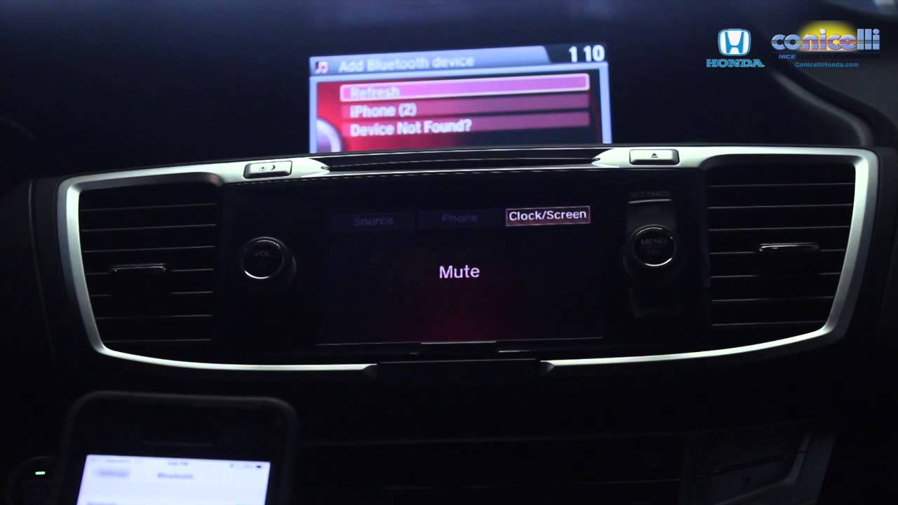 How To: Set up Bluetooth in your 2015 Honda Accord - YouTube
