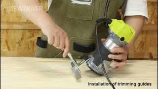 🥰DEWINNER Woodworking Electric Flush Router ,Compact Router with Trimmer!#woodworkingtools#DIY#wood