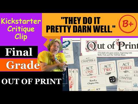 Out Of Print (B+) Final Grade - Kickstarter Critique Clip - They Do It Pretty Darn Well