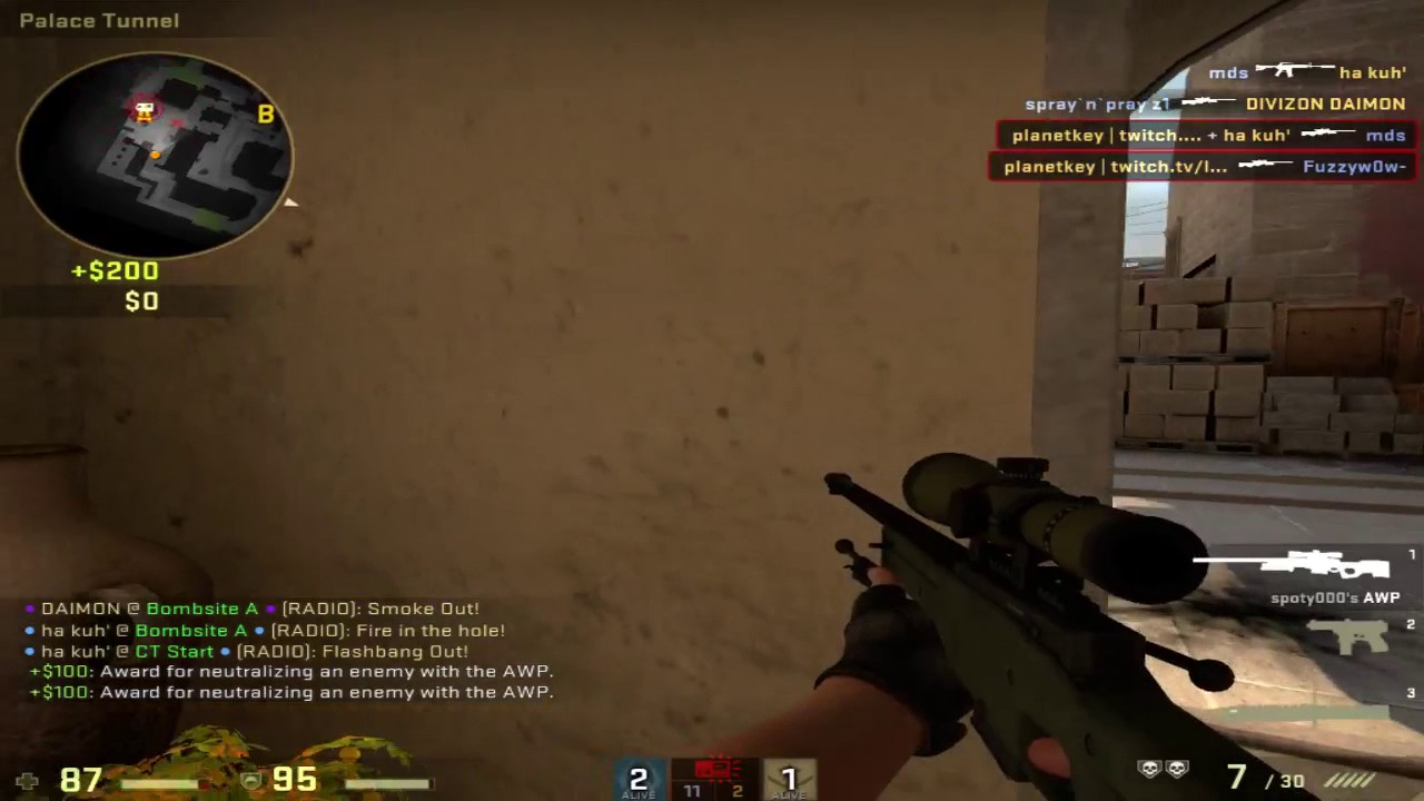 CSGO | 1v4 AWP clutch - twitch highlight #9