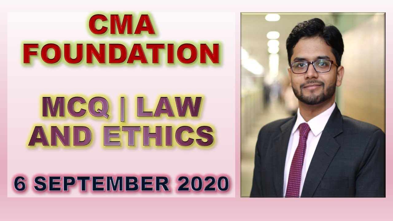 CMA FOUNDATION - MCQs (Part 1) || 6 SEPTEMBER 2020