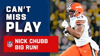 Nick Chubb Shoots out of a Cannon for Big Gain