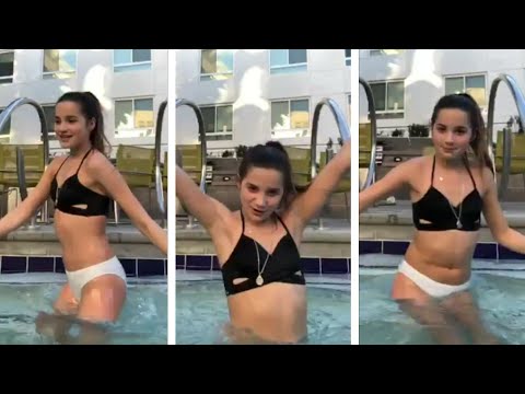 Annie LeBlanc with swimsuit on the page | Instagram live stream