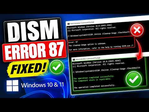 How to Fix DISM Error 87 (Cleanup-Image Option is Unknown) on Windows 10 & 11