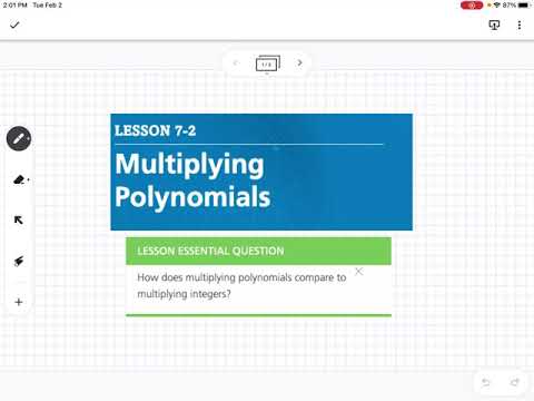 Multiplying Polynomials (Lesson 7-2)