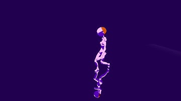 Walking circle in Quill - transform keys animation test