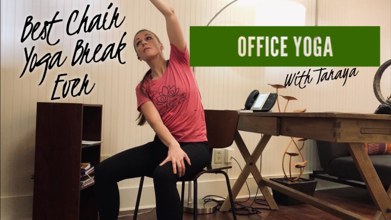 3 min CHAIR / OFFICE YOGA Best Stretch Break Ever! YouTube