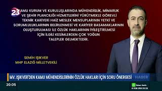 Mv. Işikverden Bakan Işikhana Kamu Mühendi̇sleri̇ İçi̇n Soru Önergesi̇