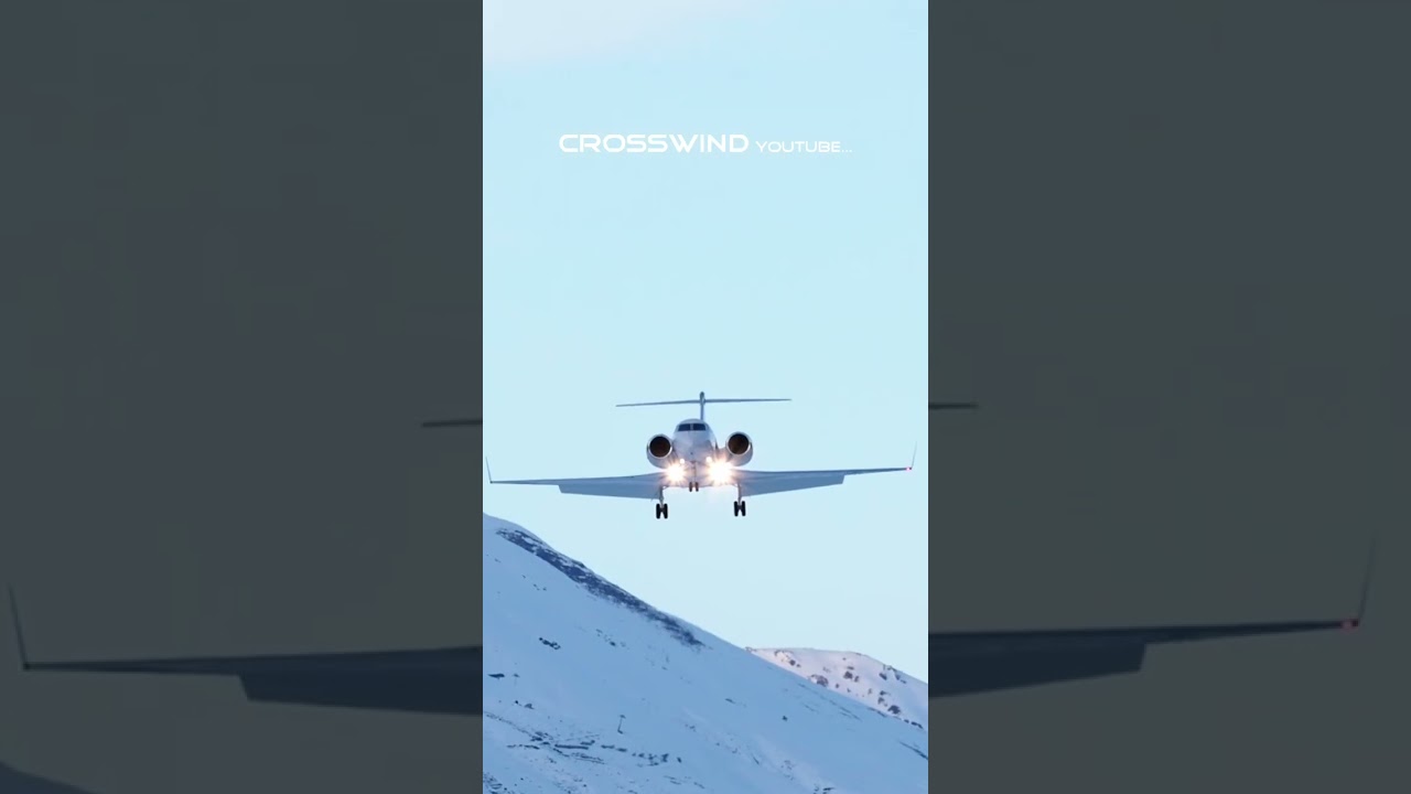 Gulfstream G450 Landing at Engadin Airport 12.02.2022